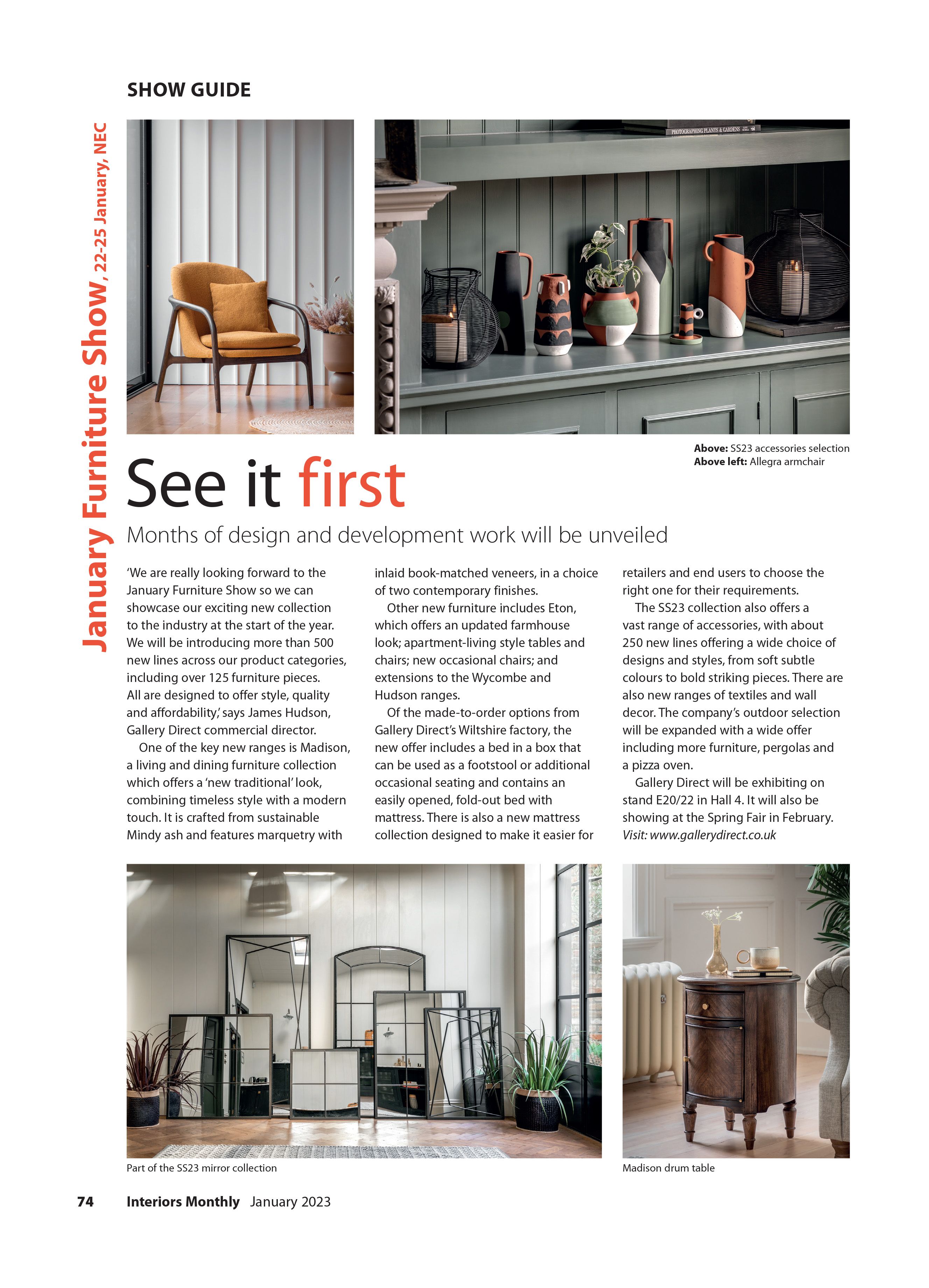 Interiors Monthly Editorial | January 23